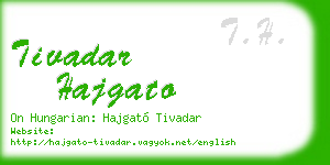 tivadar hajgato business card
